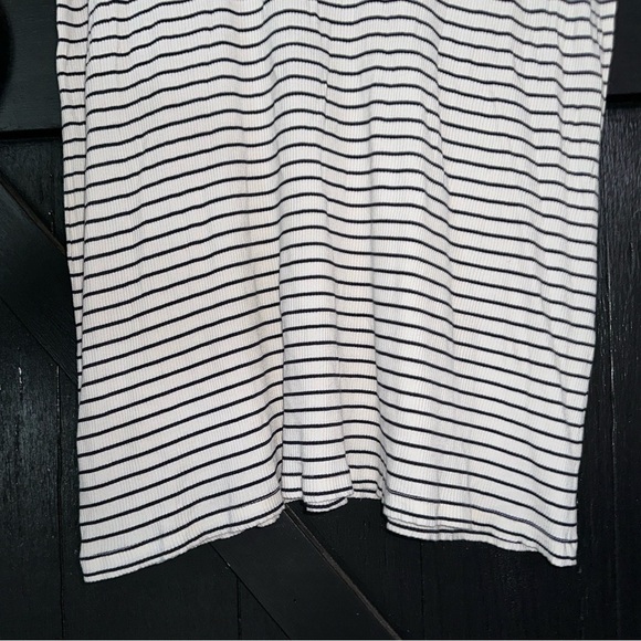 ASOS Just Female Nora Short Sleeve High Neck Ribbed Jersey Knit Minimalist Dress - Picture 11 of 15